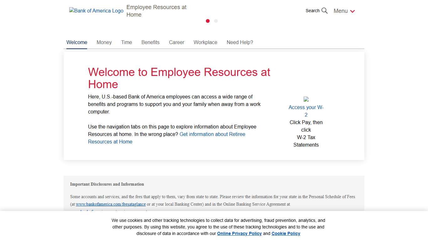 Employee Resources at Home for Bank of America Employees
